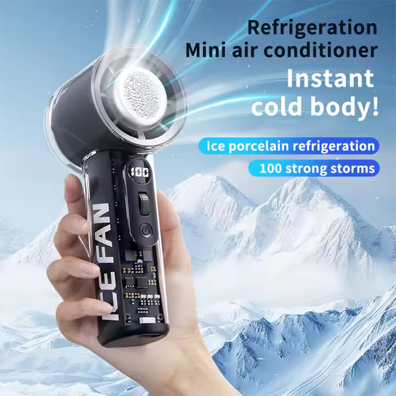 Outdoor Camping Misting Fan - Mini Portable Hand Fan 100 Wind