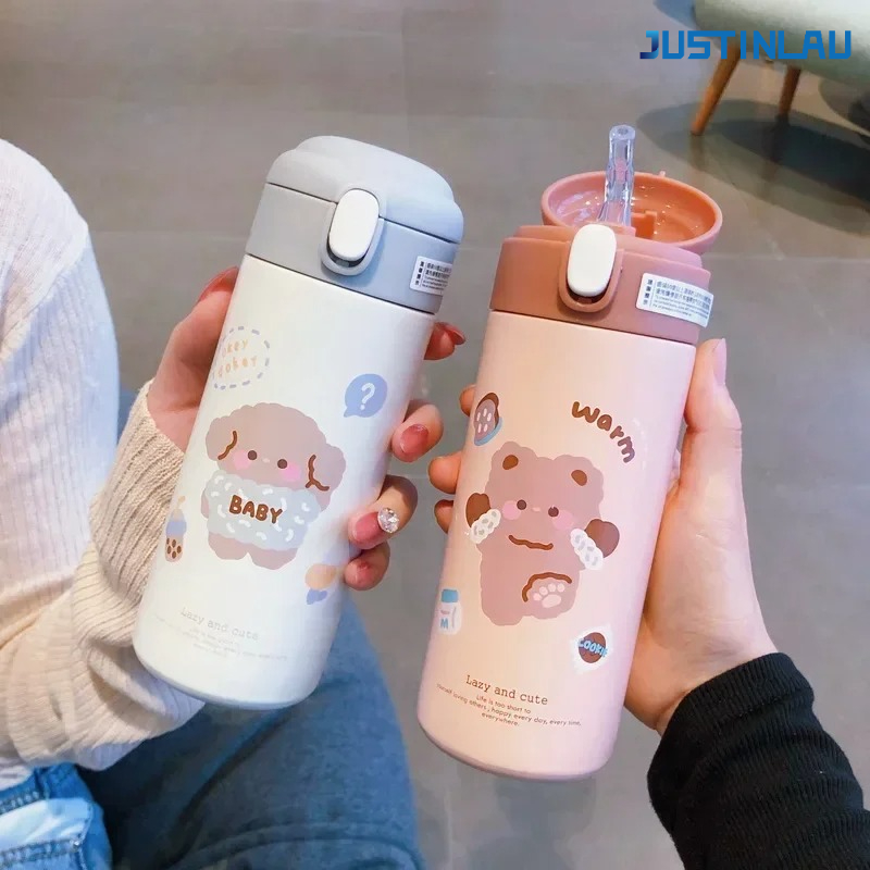 Bear Canister - JUSTINLAU Bear Cups 380ml Cartoon Thermos
