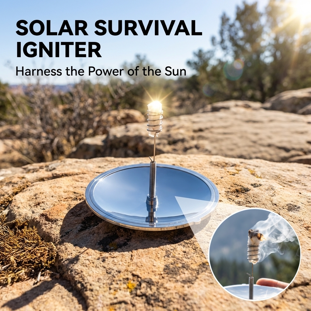 Camping Solar Lantern - Portable Solar Igniter For Outdoor Hiking