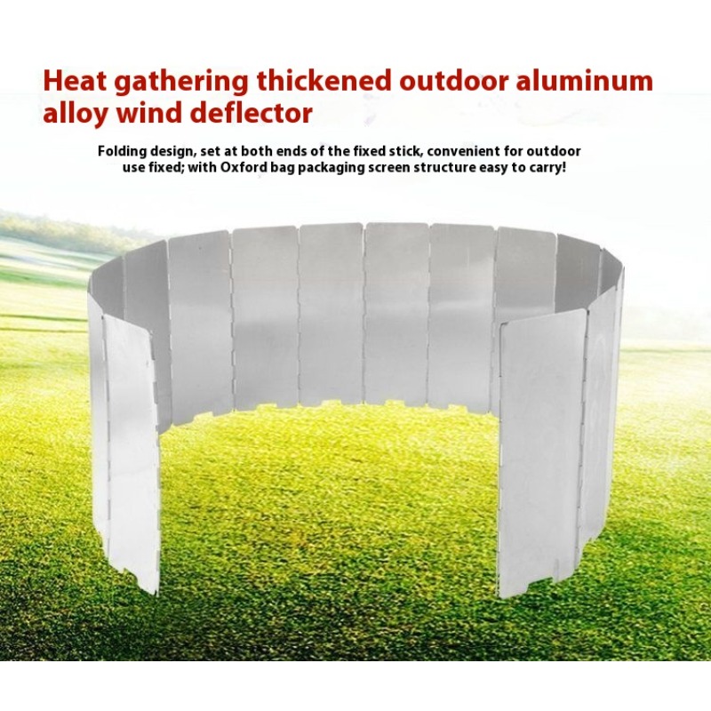 Outdoor Camping Burner - Portable Camping Windshield Foldable Aluminum Alloy
