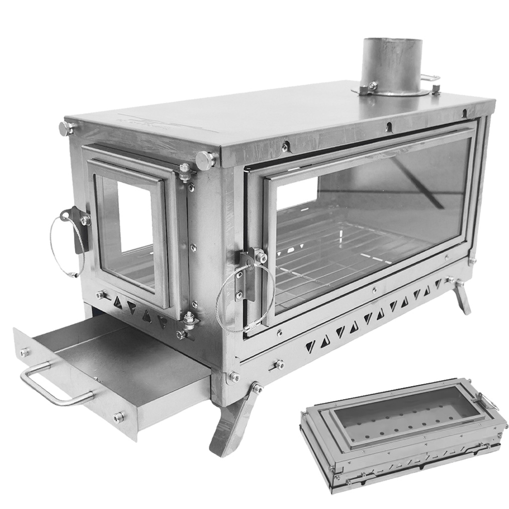 Outdoor Camping Wood Burning Stove - DANCHEL OUTDOOR T3 Titanium Alloy Folding