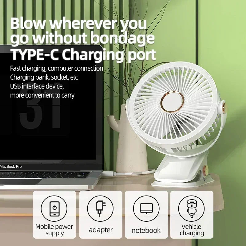 Outdoor Camping Misting Fan - Car Camping Fan Rechargeable Desktop Portable