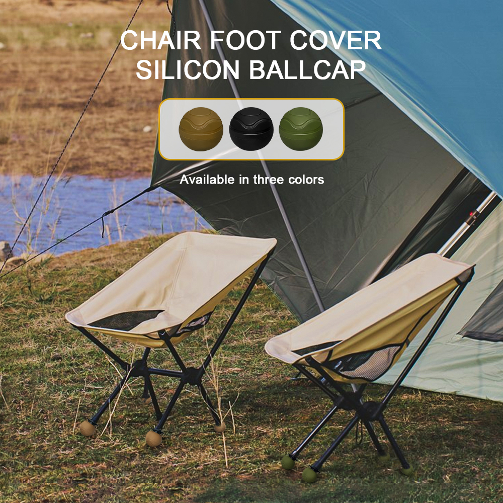 Outdoor Camping Table And Chairs - 4pcs/1set Camping Chair Leg Cap Shock