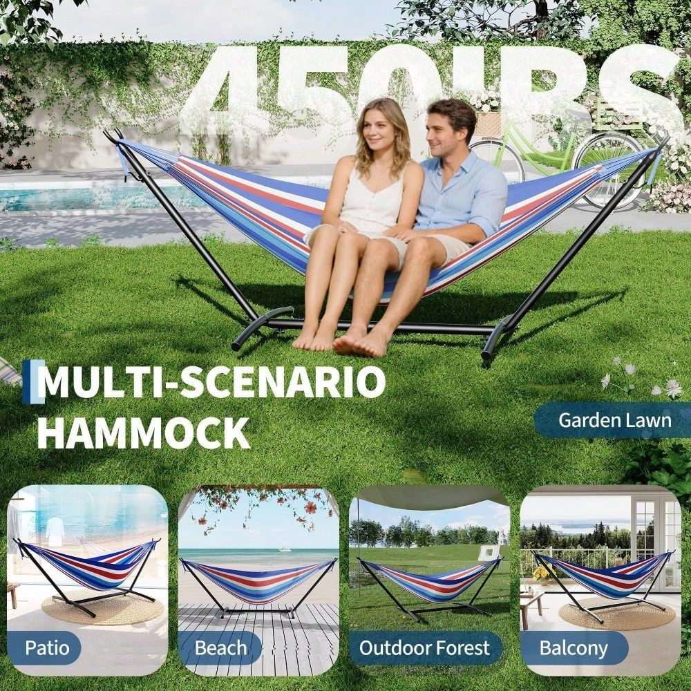 Camping Hammock - 2Person Hammock With Stand, 450 Lbs