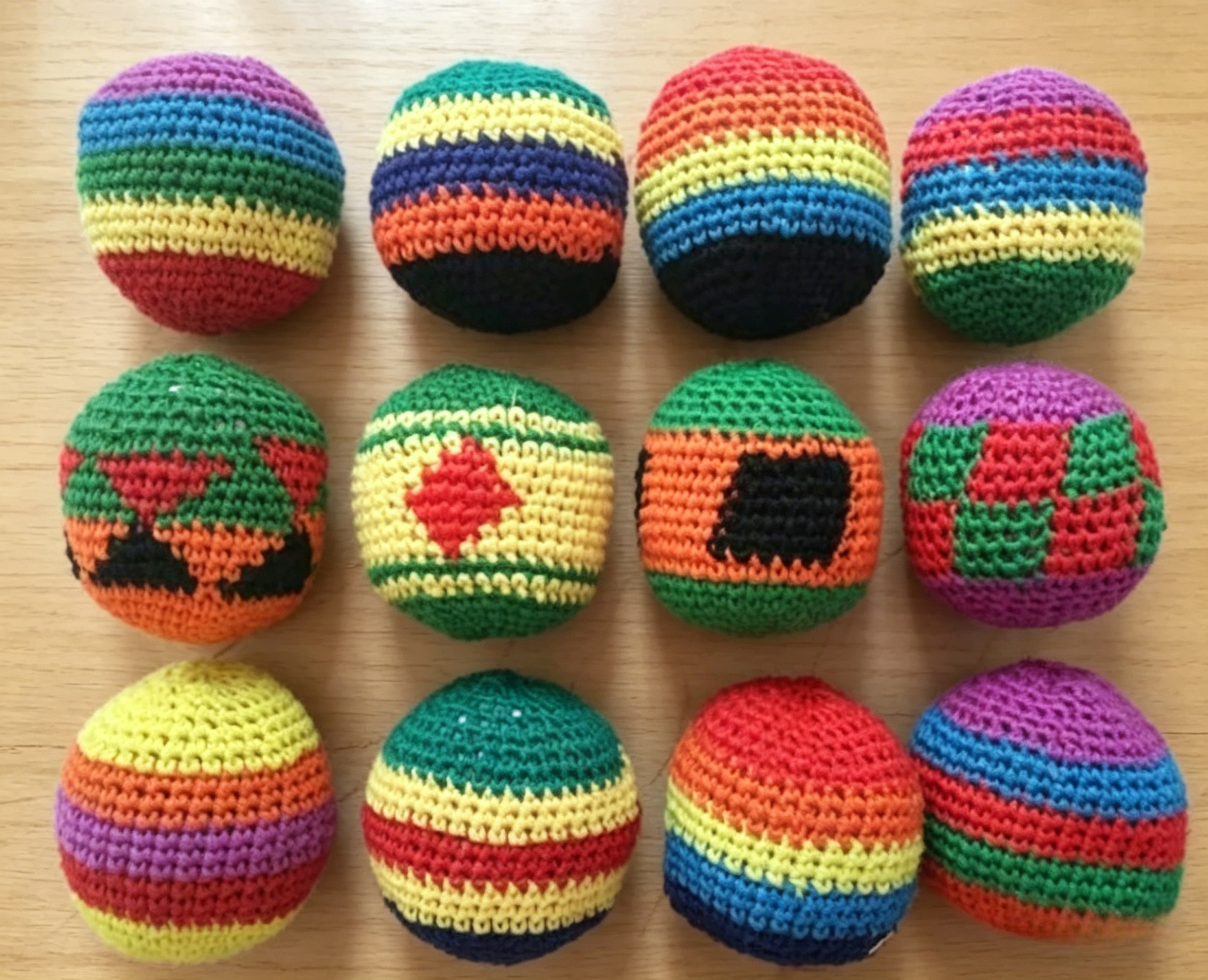 Outdoor Camping Games - Soft Handmade Sacks for Footbag Juggling