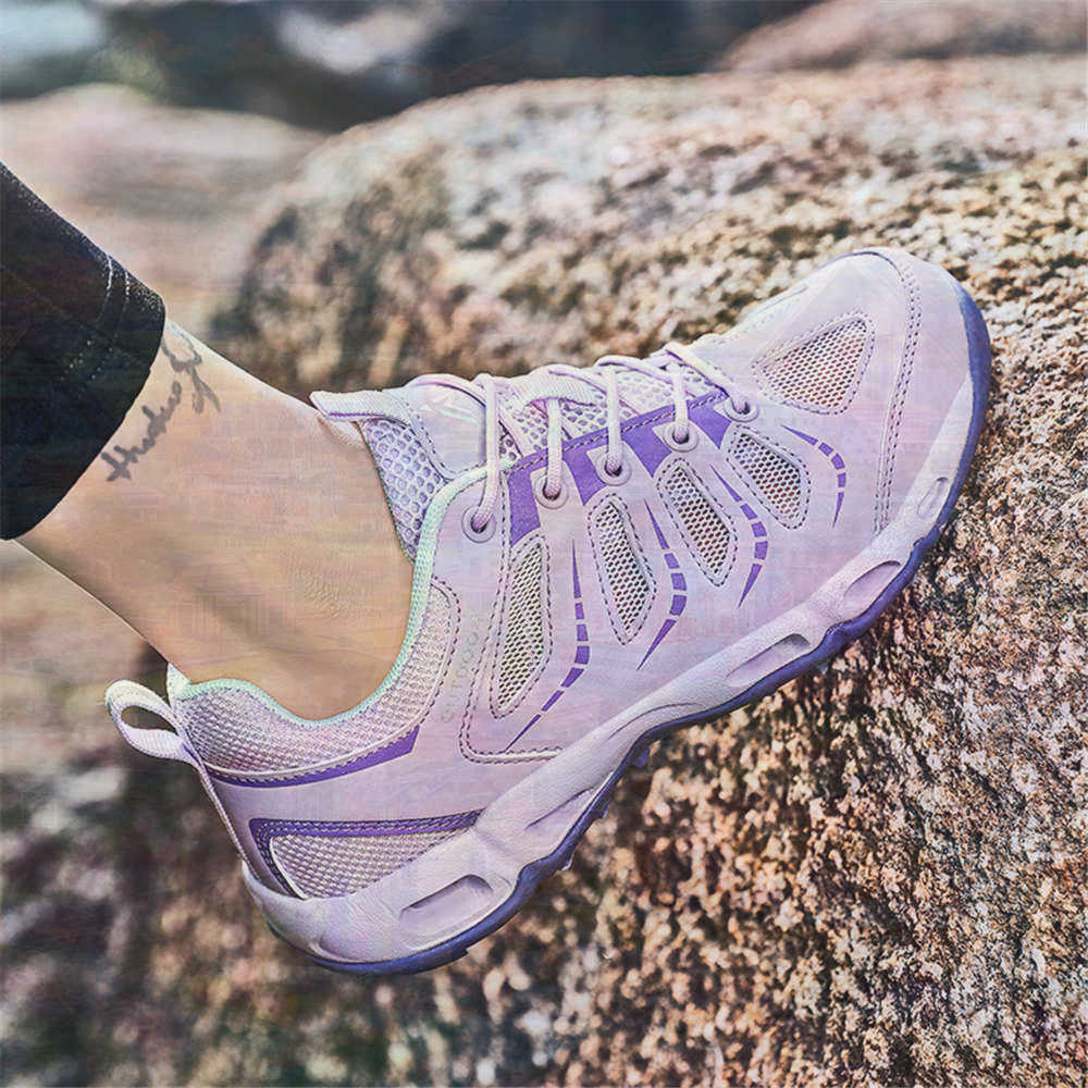 Outdoor Camping Slippers - Sumer Round Tip Silver Sneakers Tennis