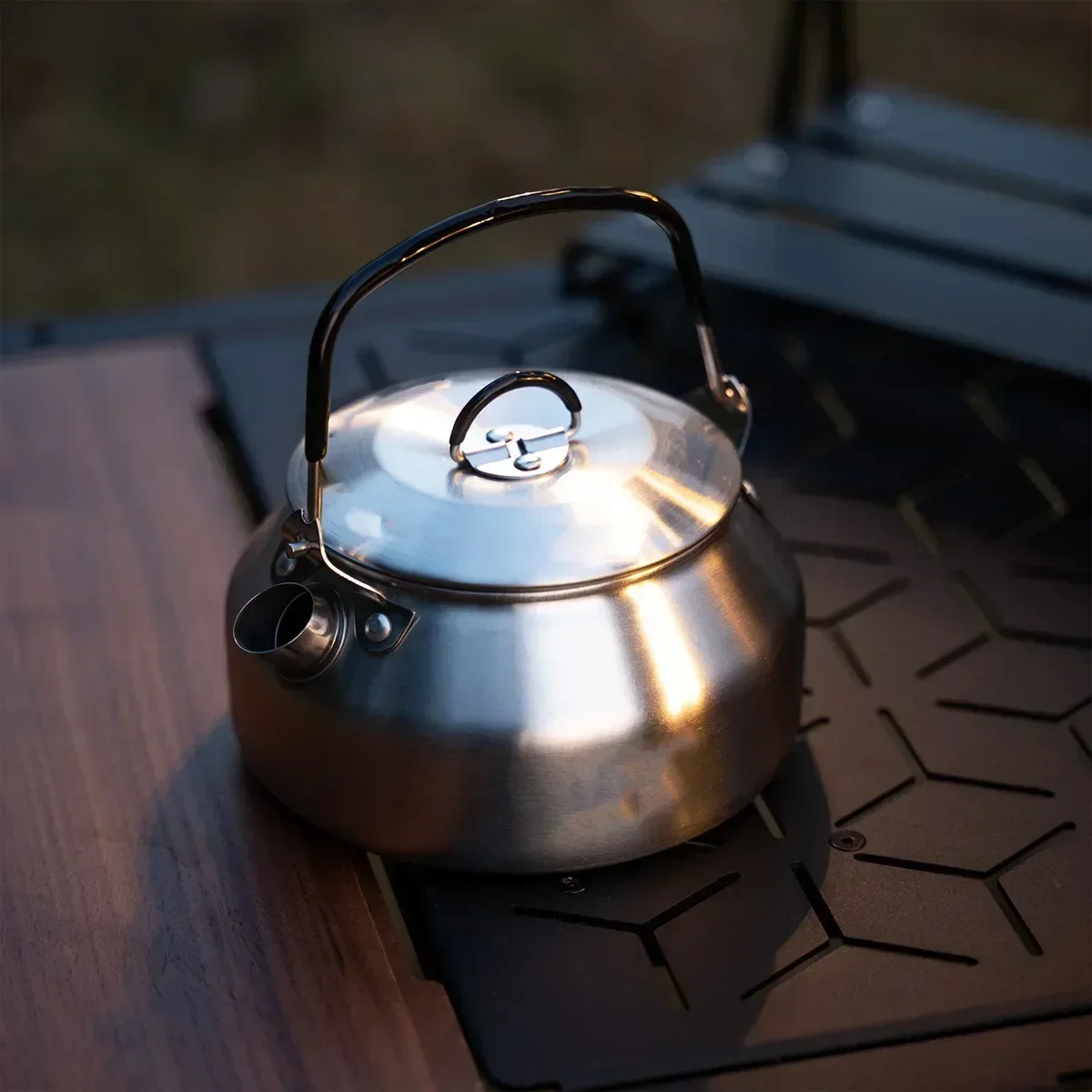 Outdoor Camping Uk - Stainless Steel Kettle 0.8L Portable Ultra