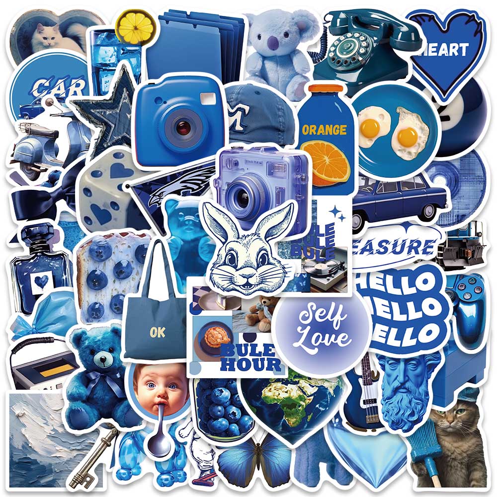 Bear Canister - 50PCS Blue Ins Style Cartoon Bear