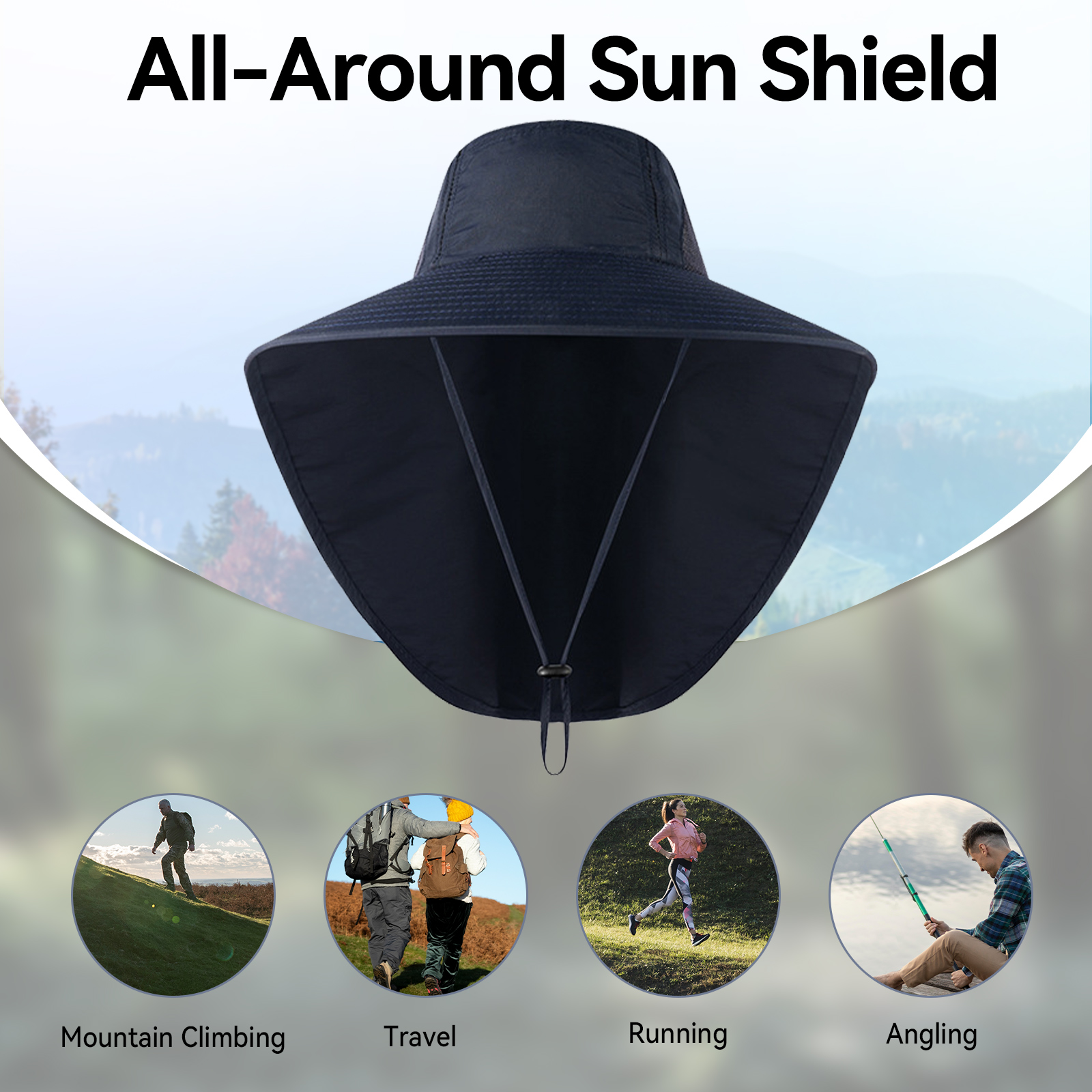 Camping Outdoor Quick Drying Sun Neck Protection Cap Hat - Outdoor UV Protection Sun Hat with