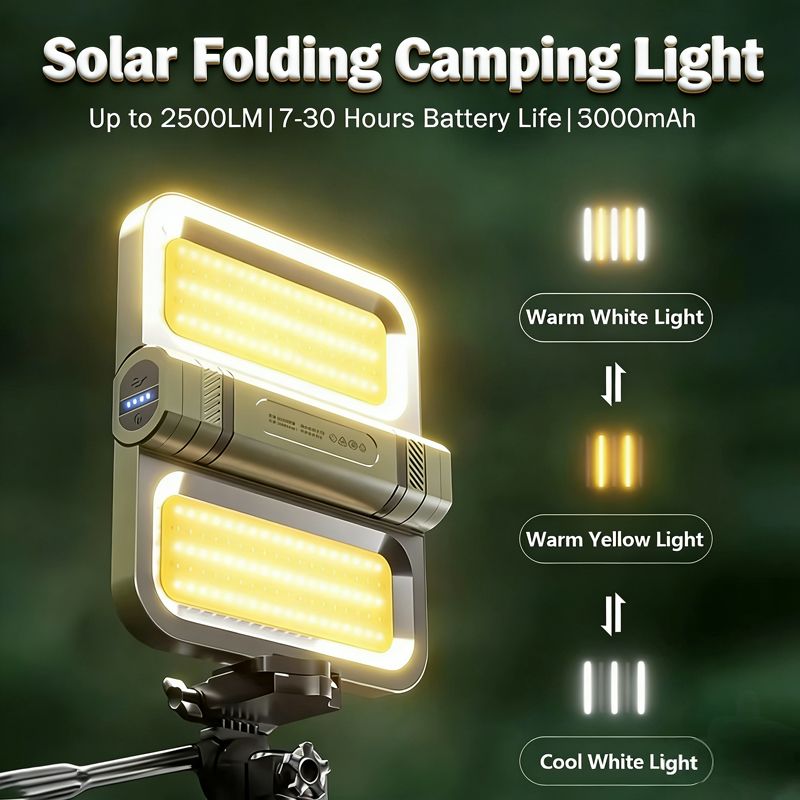 Camping Solar Lantern - New Solar LED Camping Light 3000mAh