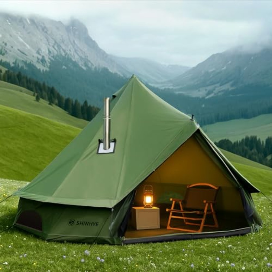 Canvas Bell Yurt Tent with Sto - огляд і ціна Outdoor Camping And Glamping