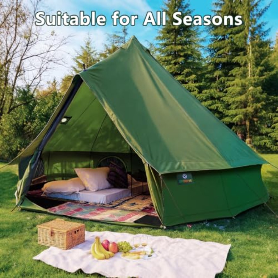 Canvas Bell Yurt Tent with Sto - огляд і ціна Outdoor Camping And Glamping