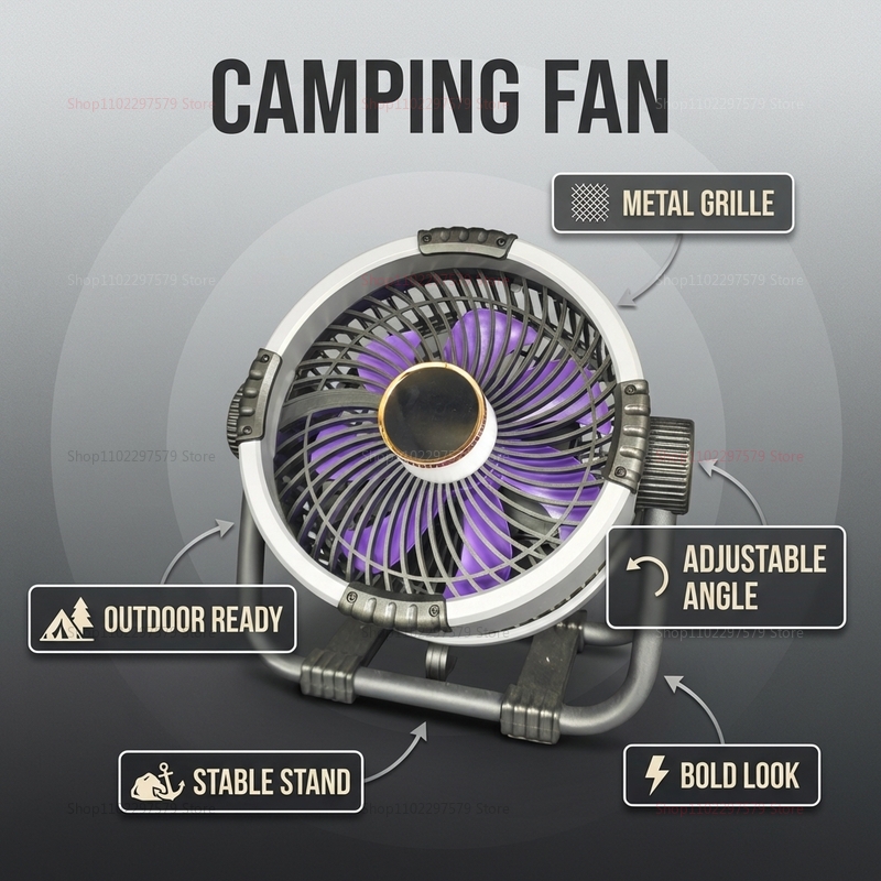 2026 Camping Fan 20000mAh Outd - огляд і ціна Outdoor Camping Misting Fan