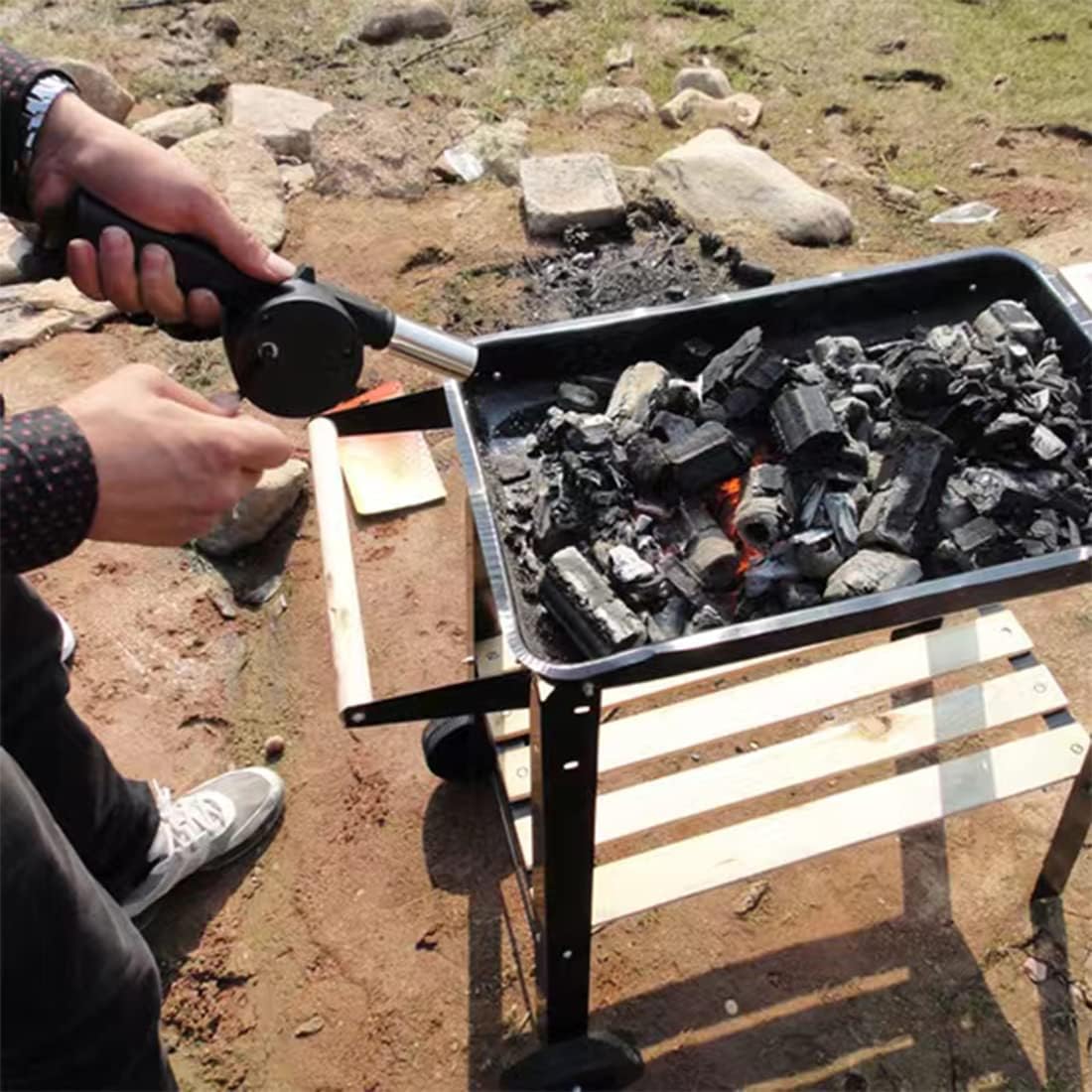 Outdoor Cooking Barbecue Blowe - огляд і ціна Outdoor Camping Misting Fan