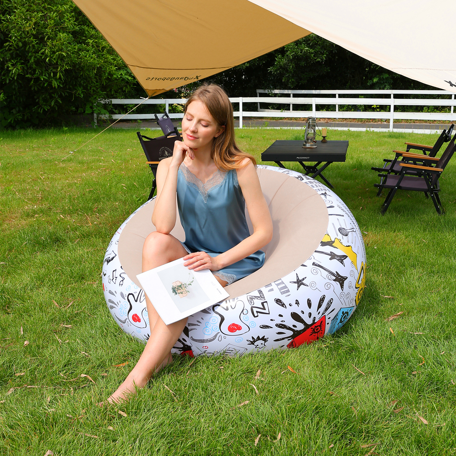 Bean Bag Chairs Inflatable Cam - огляд і ціна Outdoor Camping Folding Chairs