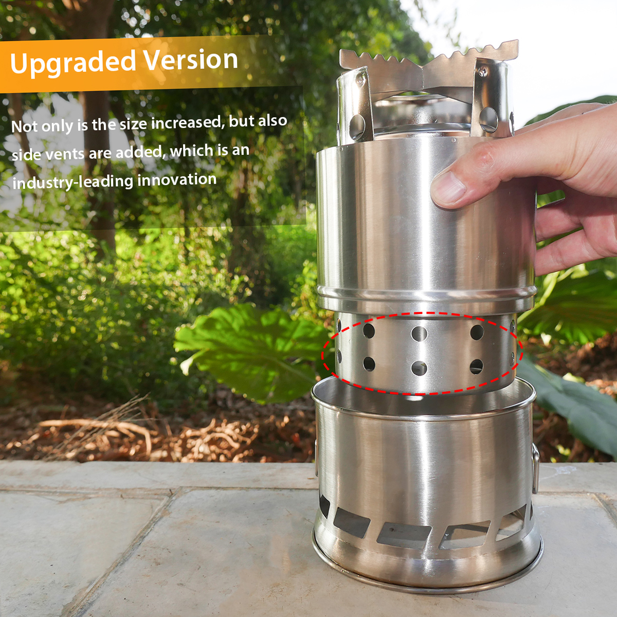 Upgrade Camping Stove & Backpa - огляд і ціна Outdoor Camping Wood Burning Stove