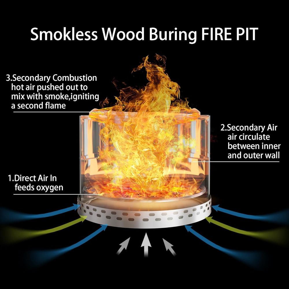 Outdoor Smokeless Fire Pit, 20 - огляд і ціна Outdoor Camping Wood Burning Stove