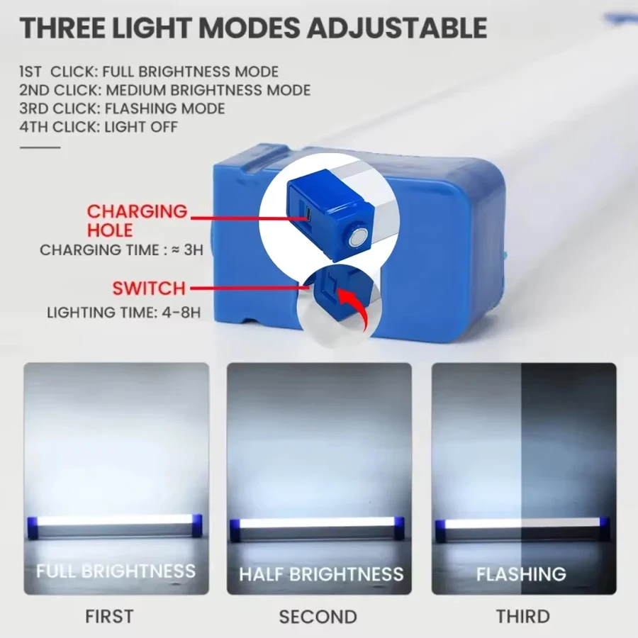 LED Bar light Rechargeable Tub - огляд і ціна Outdoor Camping Youtube