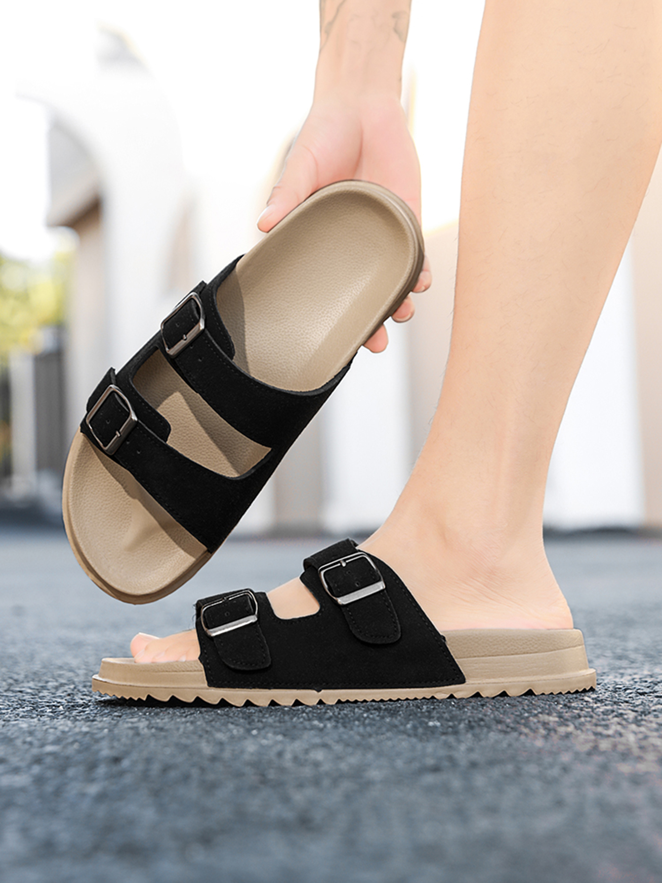Men's Casual Simple Buckle Sue - огляд і ціна Outdoor Camping Slippers
