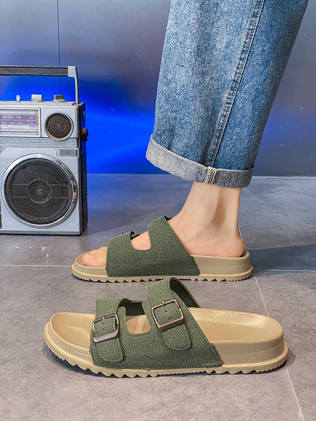 Men's Casual Simple Buckle Sue - огляд і ціна Outdoor Camping Slippers