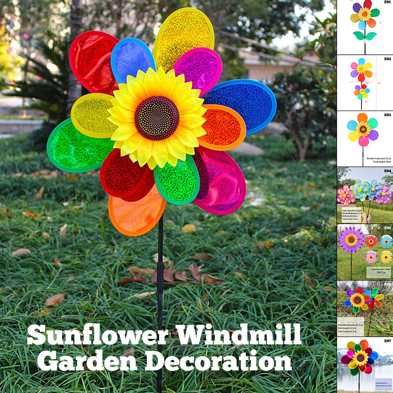 3pcs Sunflower Windmill Pinwhe - огляд і ціна Outdoor Camping Games