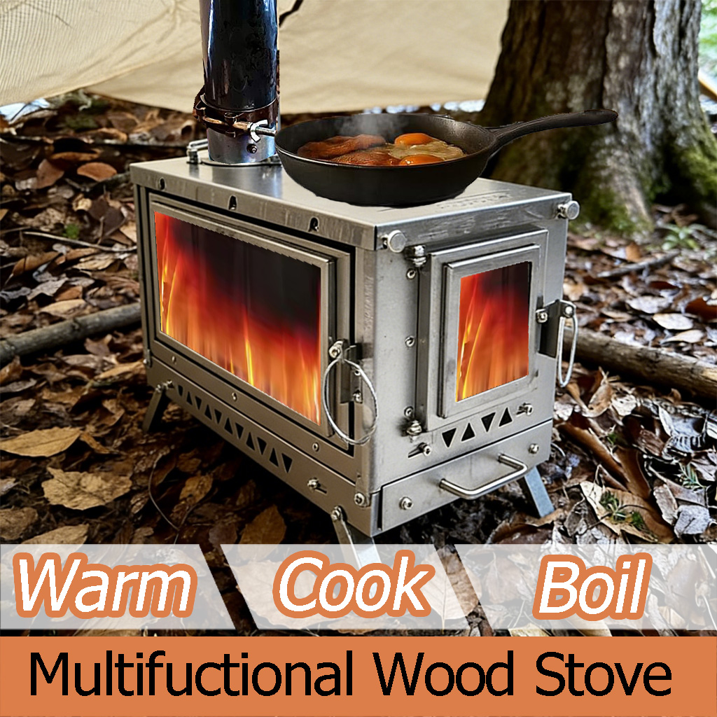 DANCHEL OUTDOOR T3 Titanium Al - огляд і ціна Outdoor Camping Wood Burning Stove