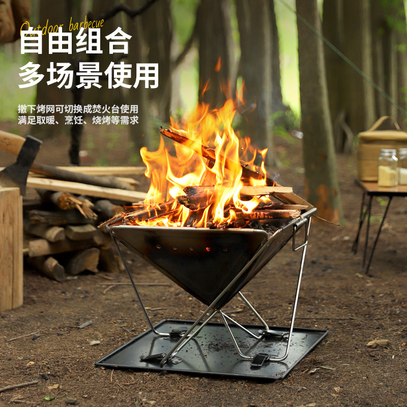 Outdoor thickened stainless st - огляд і ціна Outdoor Camping Wood Burning Stove