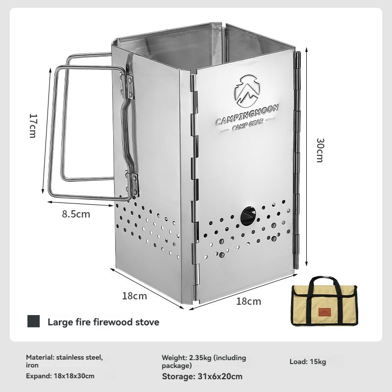 MT-18 Stainless Steel Hiking F - огляд і ціна Outdoor Camping Wood Burning Stove