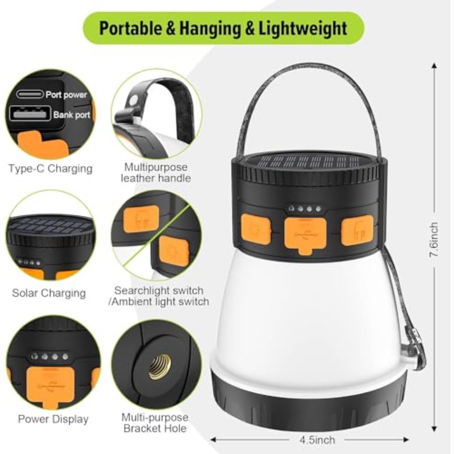 2 Pack LED Camping Lantern, 15 - огляд і ціна Camping Solar Lantern