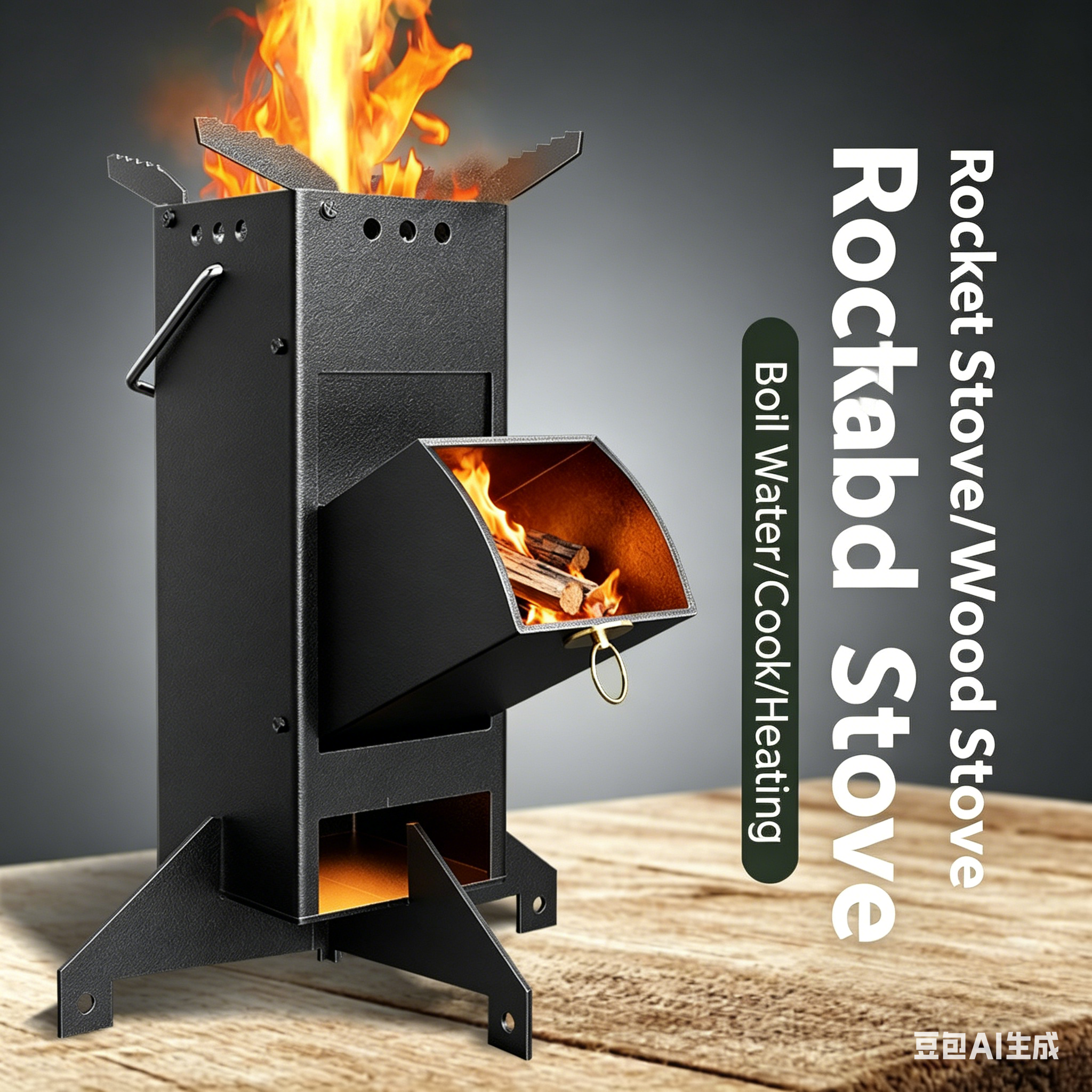 Portable rocket stove, thick m - огляд і ціна Outdoor Camping Wood Burning Stove