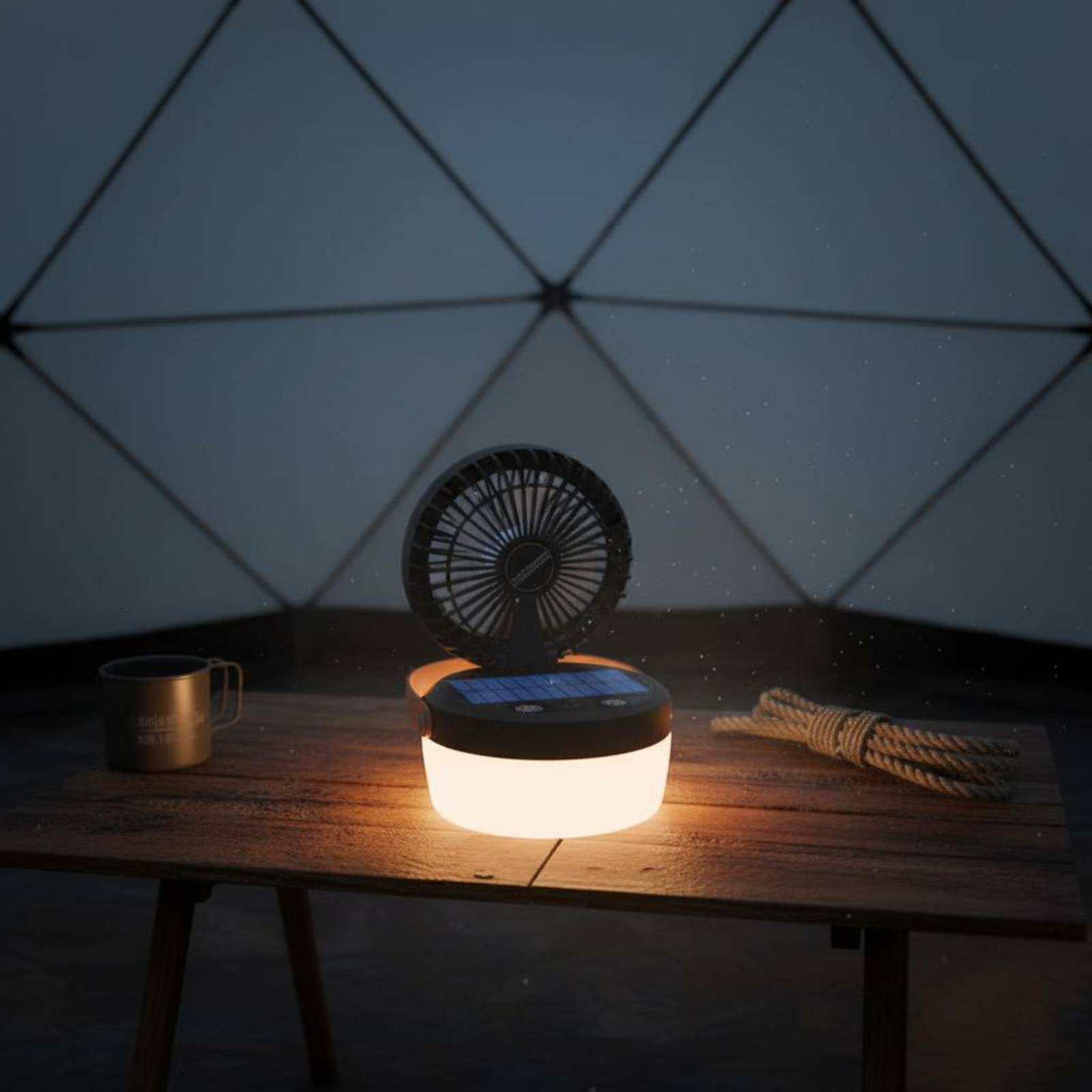 Solar Camping Fan Lantern Fold - огляд і ціна Camping Solar Lantern