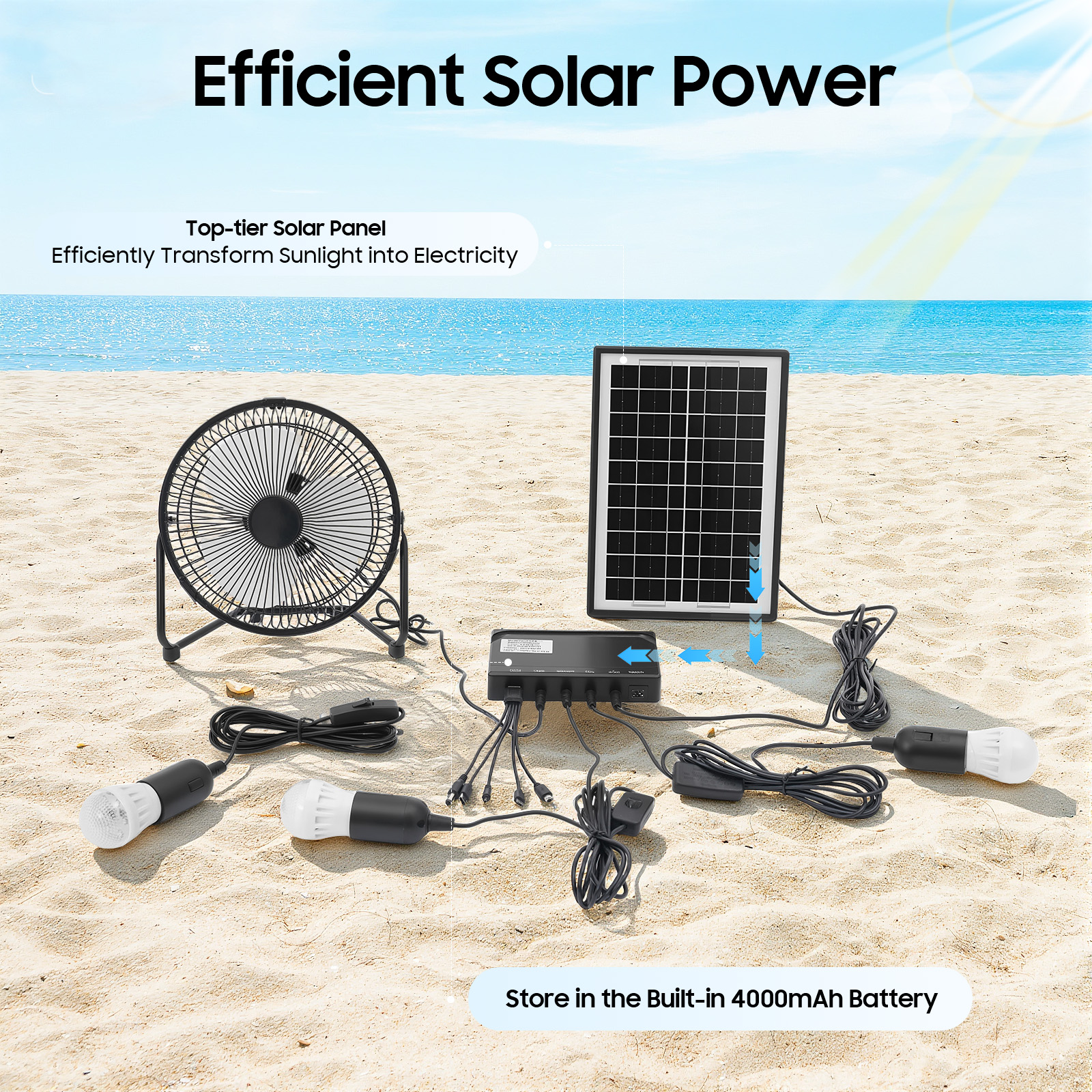 100-240V Solar Fan And Lamp Ki - огляд і ціна Camping Solar Lantern
