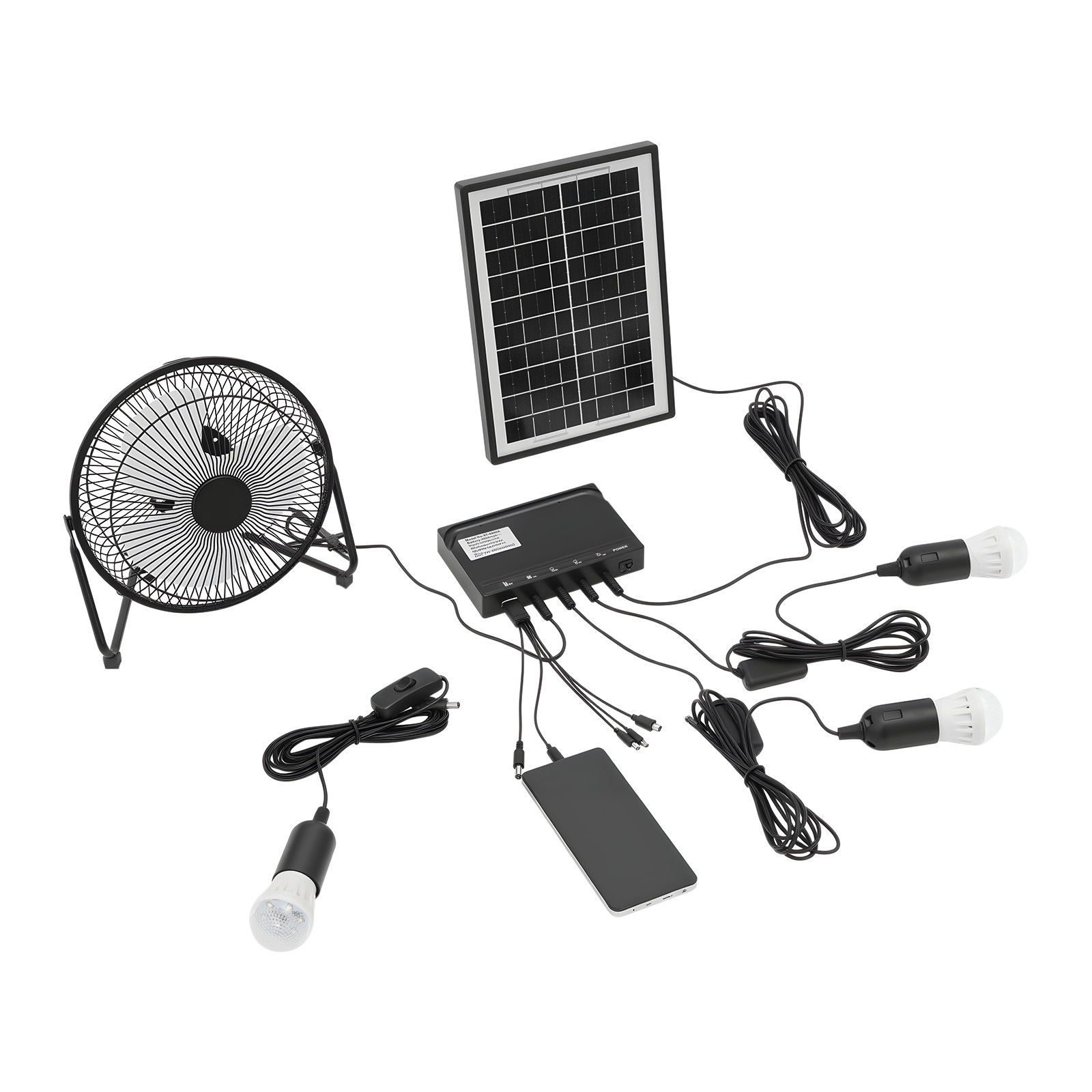 100-240V Solar Fan And Lamp Ki - огляд і ціна Camping Solar Lantern