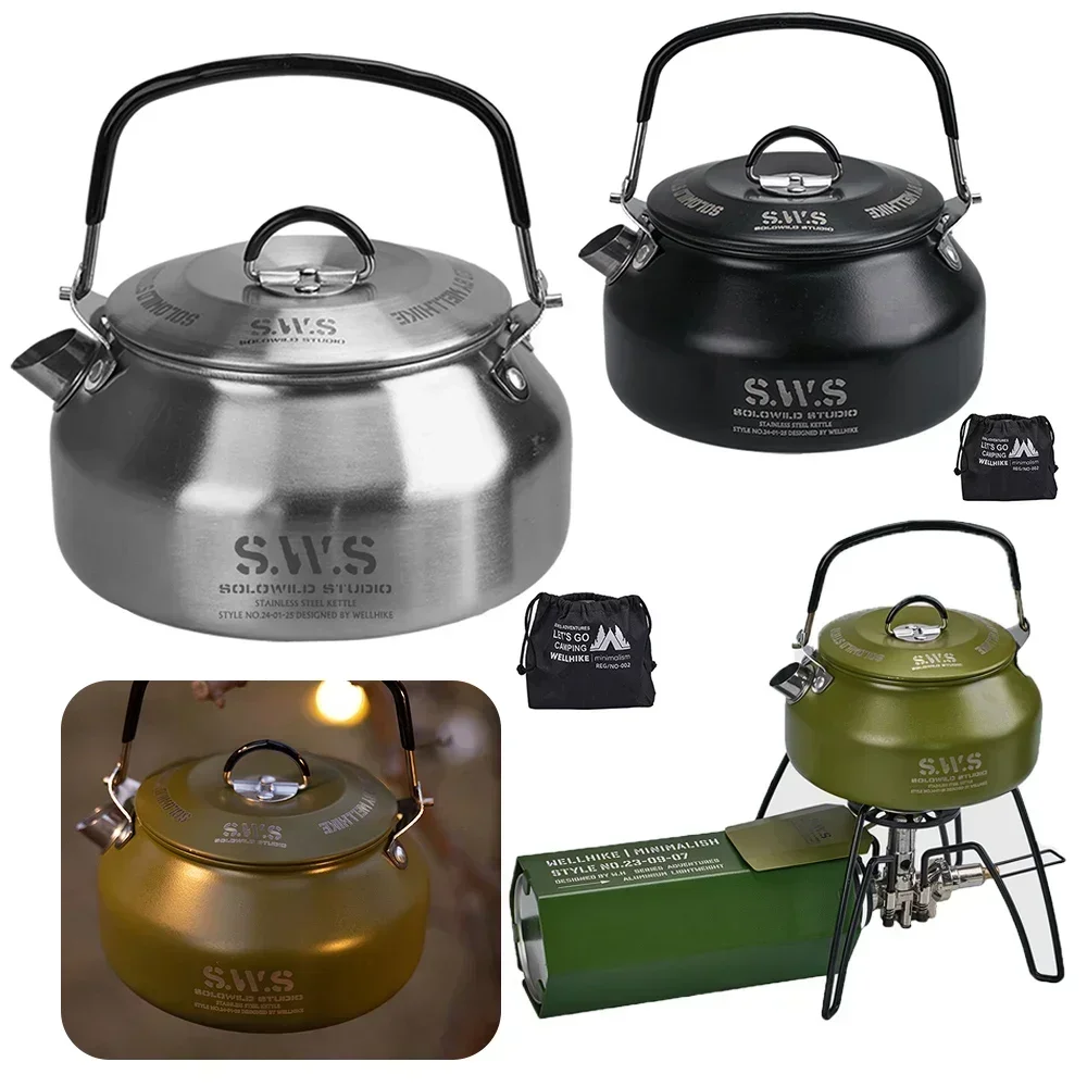 Stainless Steel Kettle 0.8L Po - огляд і ціна Outdoor Camping Uk