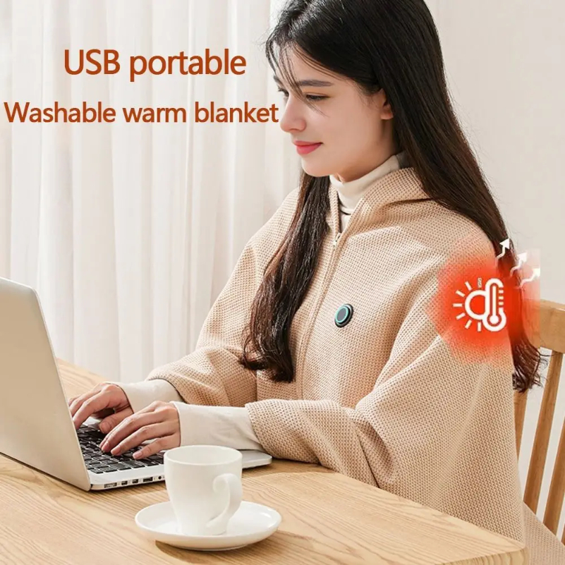 Electric Blanket Shawl USB Sin - огляд і ціна Outdoor Camping Heated Blanket