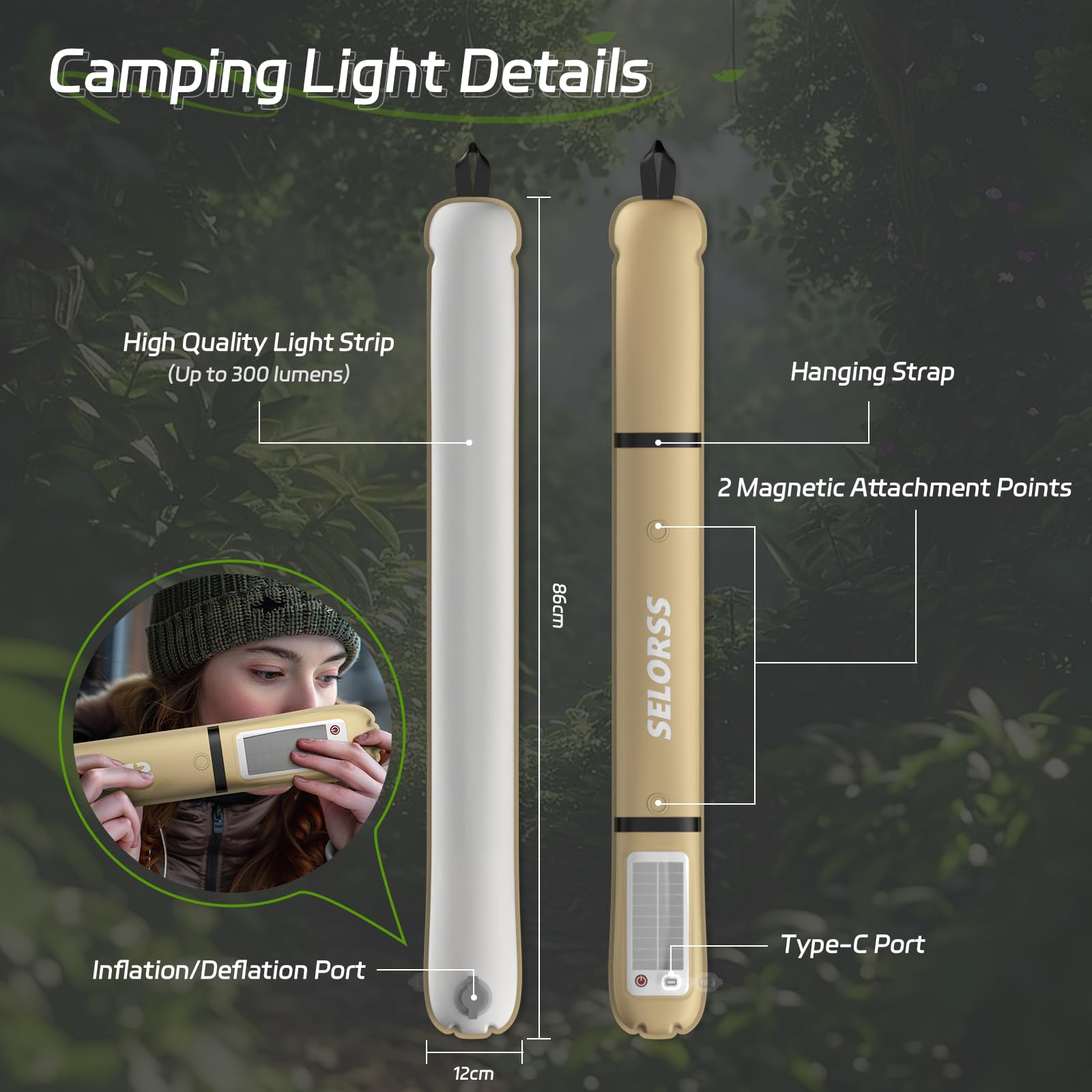 SELORSS Solar Camping Lantern  - огляд і ціна Camping Solar Lantern