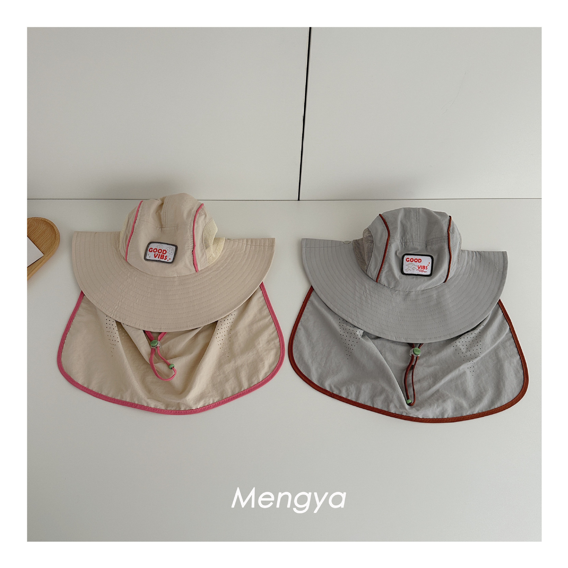 baby boys girls Stitching Mesh - огляд і ціна Camping Outdoor Quick Drying Sun Neck Protection Cap Hat