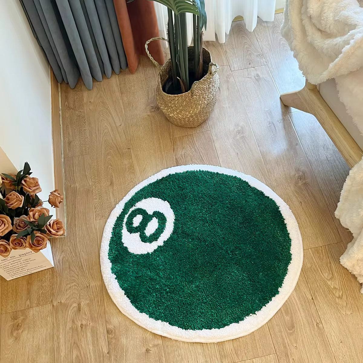 Green 8 Ball Pool Tufted Rug,  - огляд і ціна Outdoor Camping Games For Adults