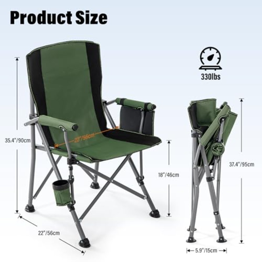 Camping Chair for Adults, Heav - огляд і ціна Outdoor Camping Folding Chairs