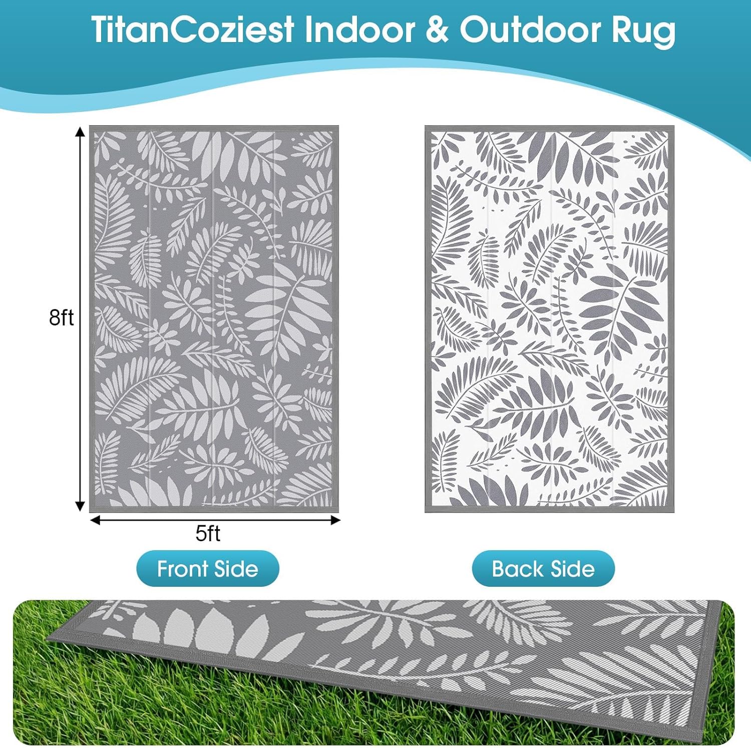 5x8 ft Outdoor Waterproof Reve - огляд і ціна Outdoor Camping Rug