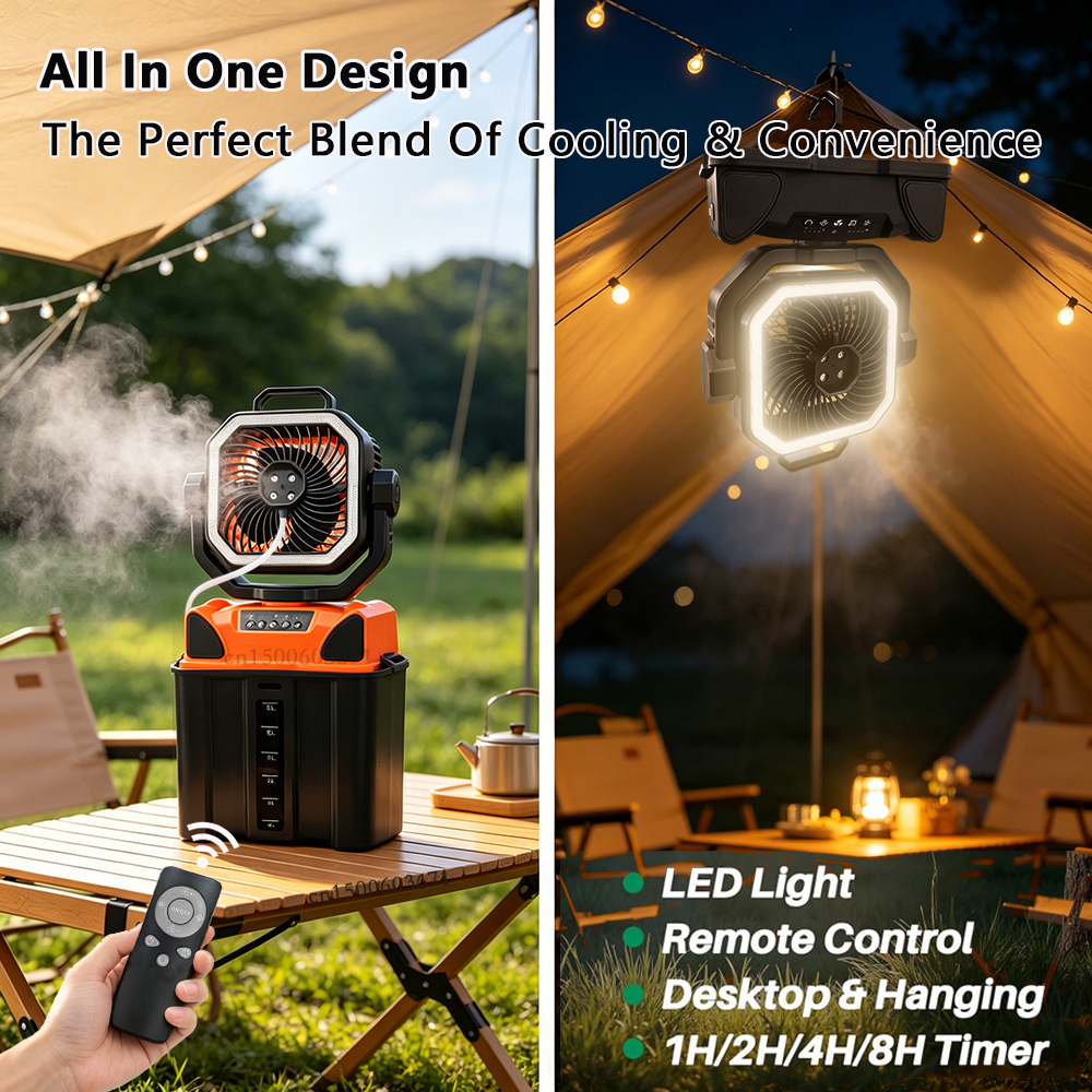 Portable Camping Fan Water Mis - огляд і ціна Outdoor Camping Misting Fan