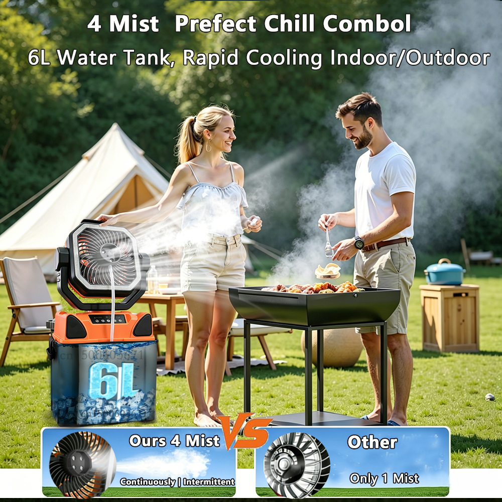 Portable Camping Fan Water Mis - огляд і ціна Outdoor Camping Misting Fan