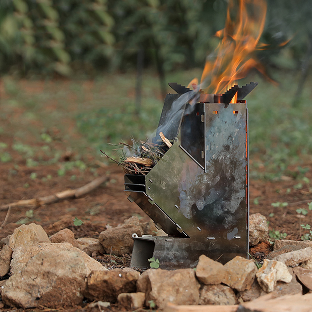 BBQ Rocket Stove Stainless Ste - огляд і ціна Outdoor Camping Wood Burning Stove