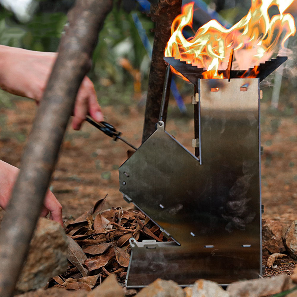 BBQ Rocket Stove Stainless Ste - огляд і ціна Outdoor Camping Wood Burning Stove