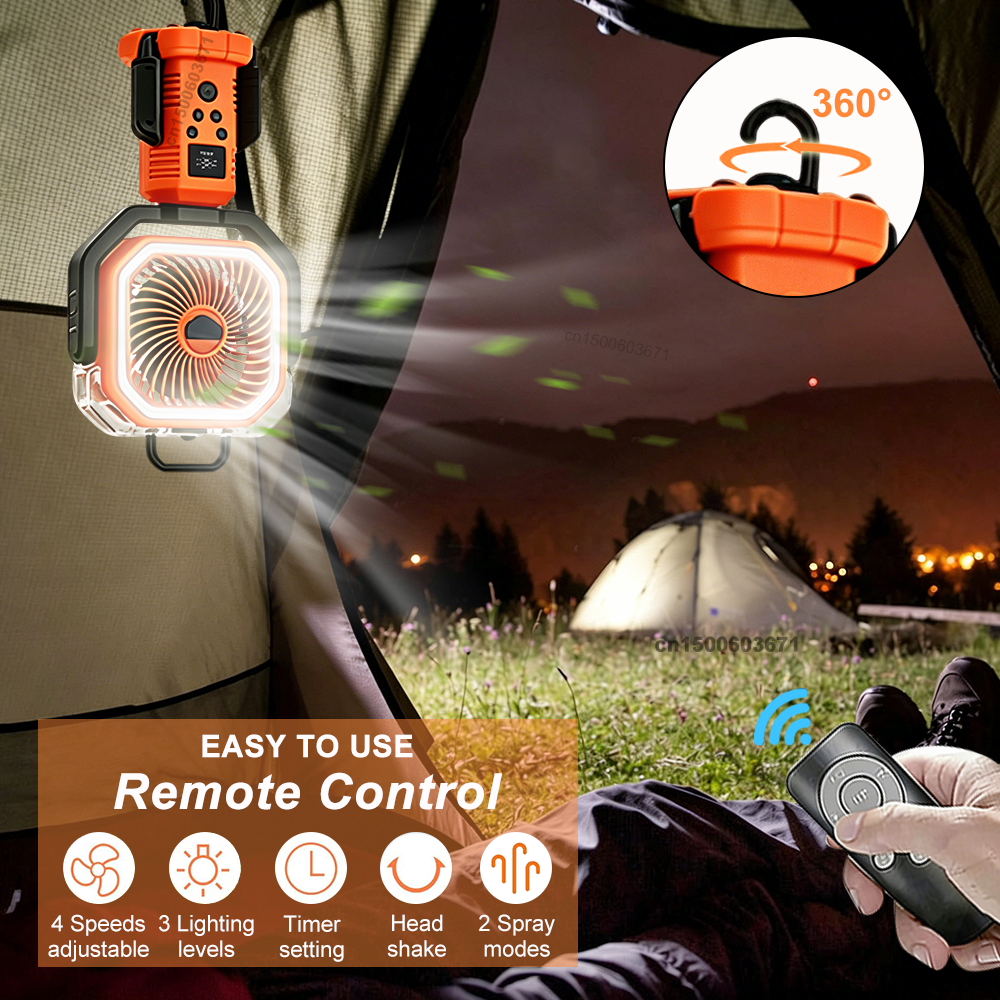 Portable Camping Fan 20000mAh  - огляд і ціна Outdoor Camping Misting Fan