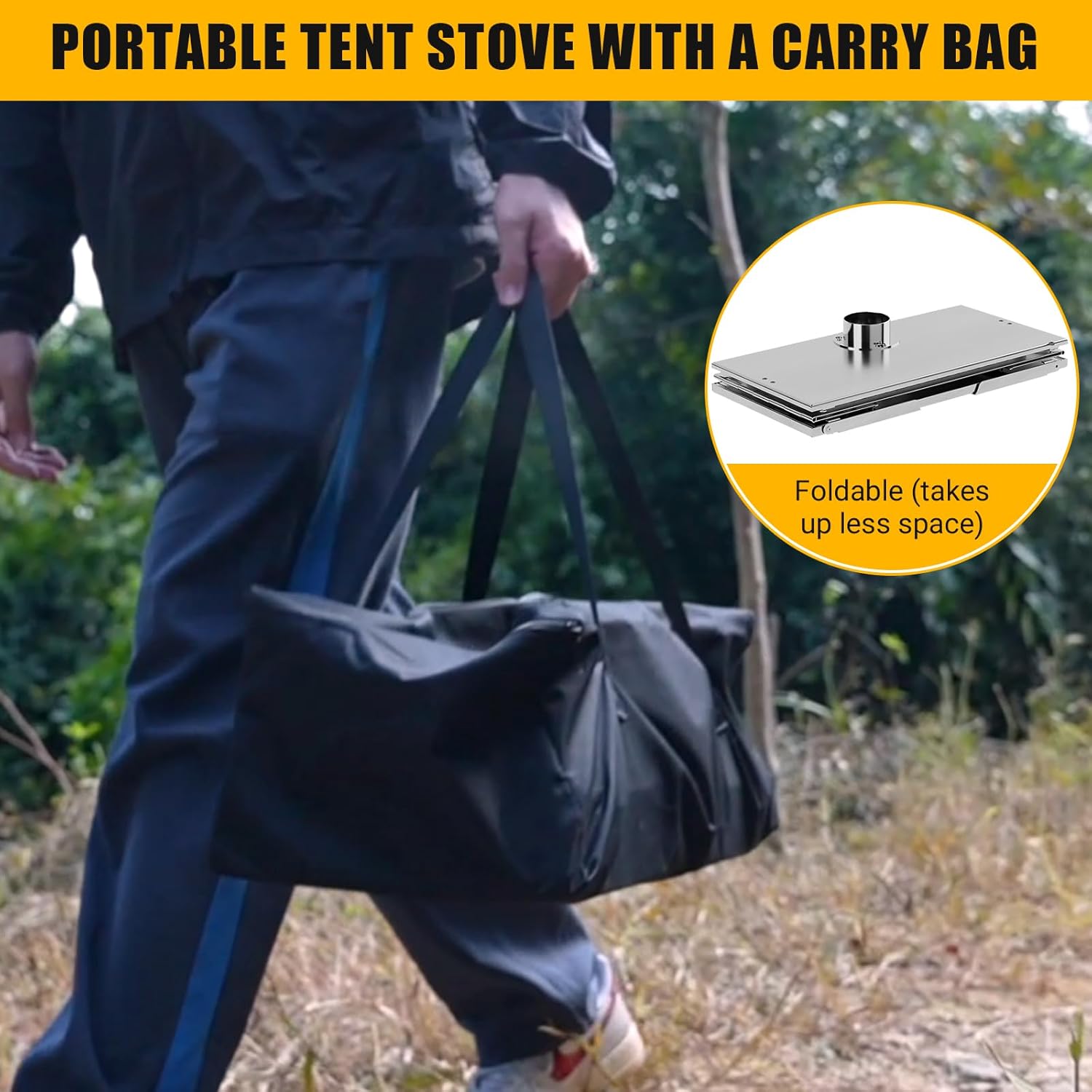 Hot Tent Stove, Wood Burning S - огляд і ціна Outdoor Camping Wood Burning Stove