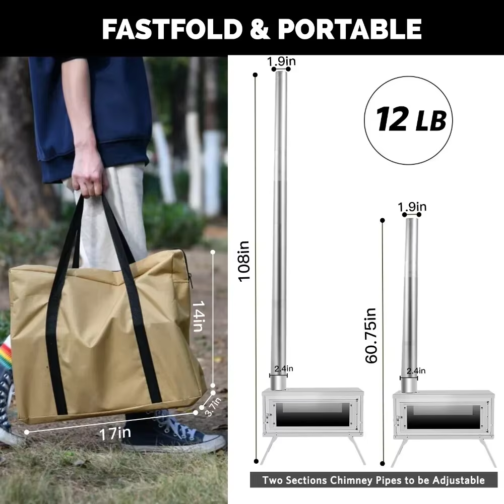 CHANGE MOORE Portable Outdoor  - огляд і ціна Outdoor Camping Wood Burning Stove