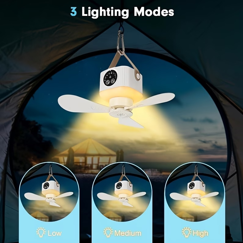 Portable Ceiling Fan with Ligh - огляд і ціна Outdoor Camping Misting Fan