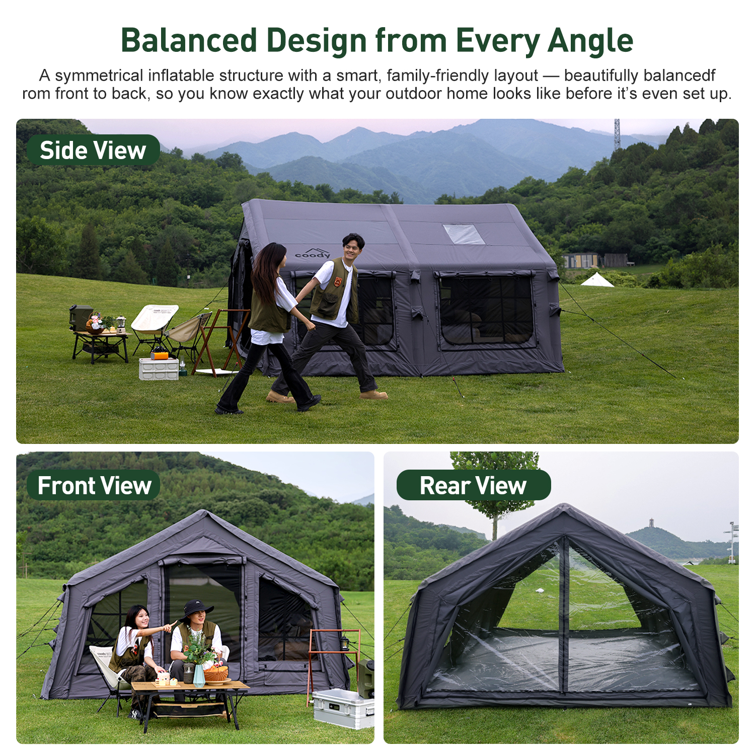 Coody 13.6 Air Tent-Gray Popul - огляд і ціна Outdoor Camping And Glamping