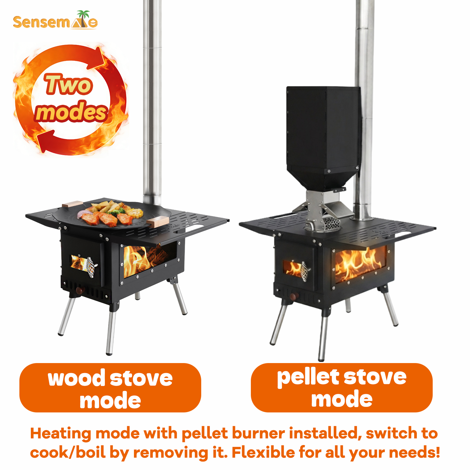 Pellet Stove Camping Stainless - огляд і ціна Outdoor Camping Wood Burning Stove